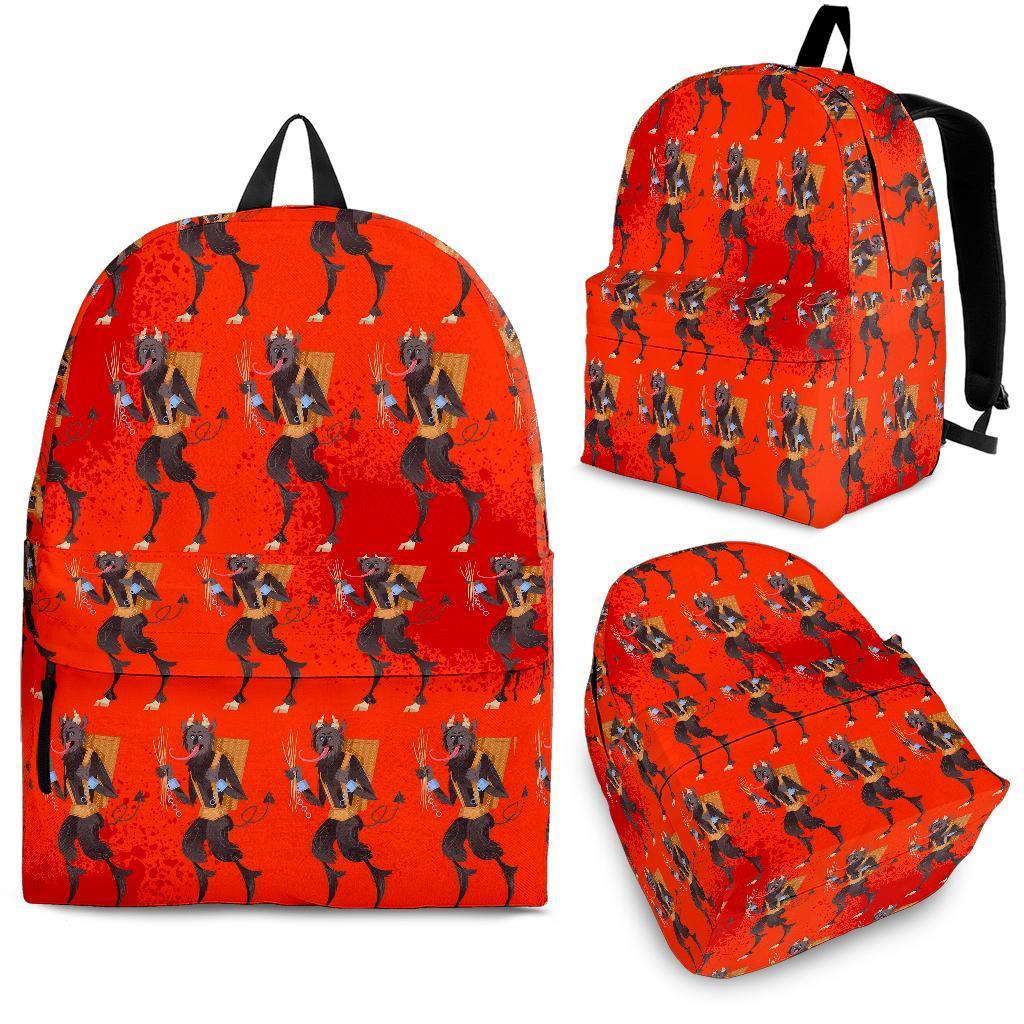 Krampus Pattern Print Backpack-grizzshop