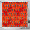 Krampus Pattern Print Bathroom Shower Curtain-grizzshop