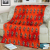 Krampus Pattern Print Blanket-grizzshop