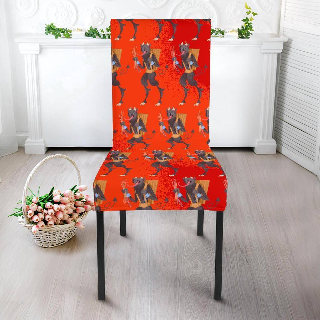 Krampus Pattern Print Chair Cover-grizzshop