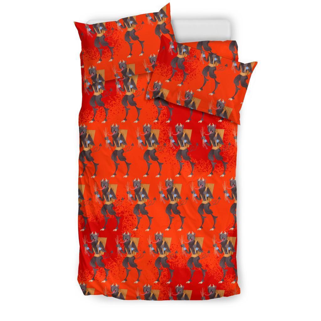 Krampus Pattern Print Duvet Cover Bedding Set-grizzshop