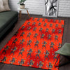 Krampus Pattern Print Floor Mat-grizzshop