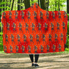 Krampus Pattern Print Hooded Blanket-grizzshop