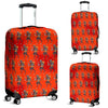 Krampus Pattern Print Luggage Cover Protector-grizzshop