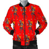 Krampus Pattern Print Men's Bomber Jacket-grizzshop