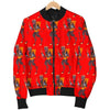 Krampus Pattern Print Men's Bomber Jacket-grizzshop