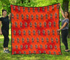 Krampus Pattern Print Quilt-grizzshop