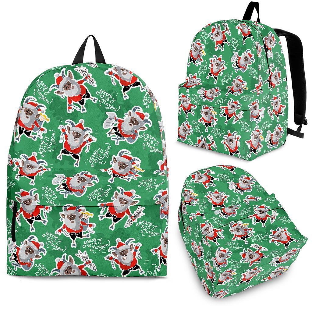 Krampus Print Pattern Backpack-grizzshop