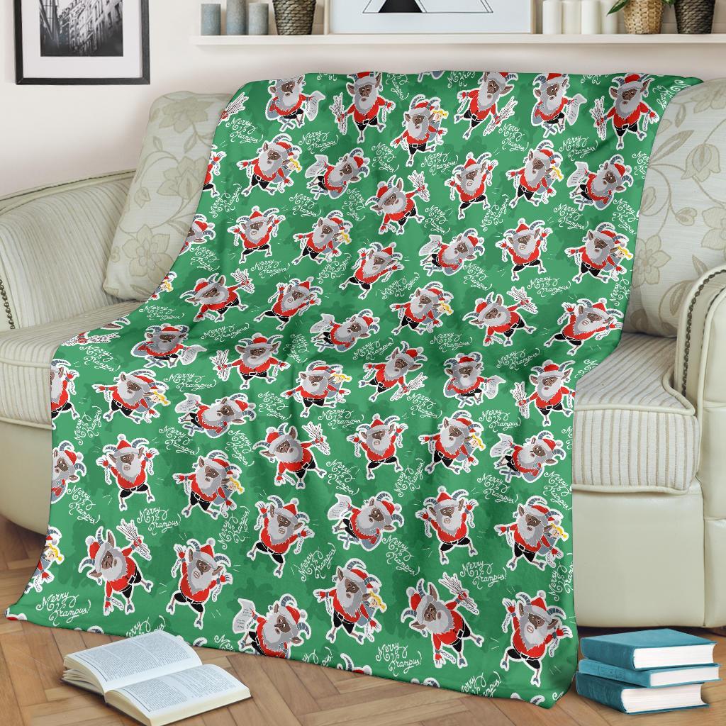 Krampus Print Pattern Blanket-grizzshop