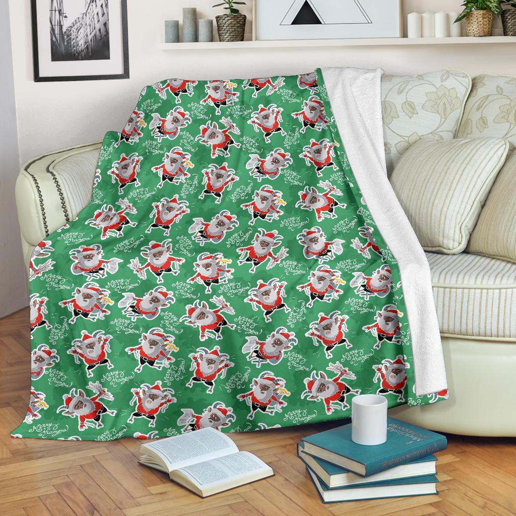 Krampus Print Pattern Blanket-grizzshop