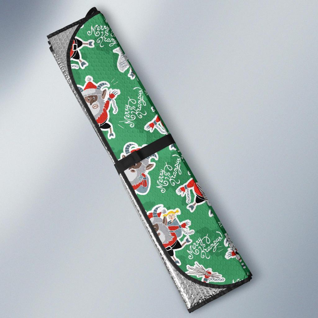 Krampus Print Pattern Car Sun Shade-grizzshop