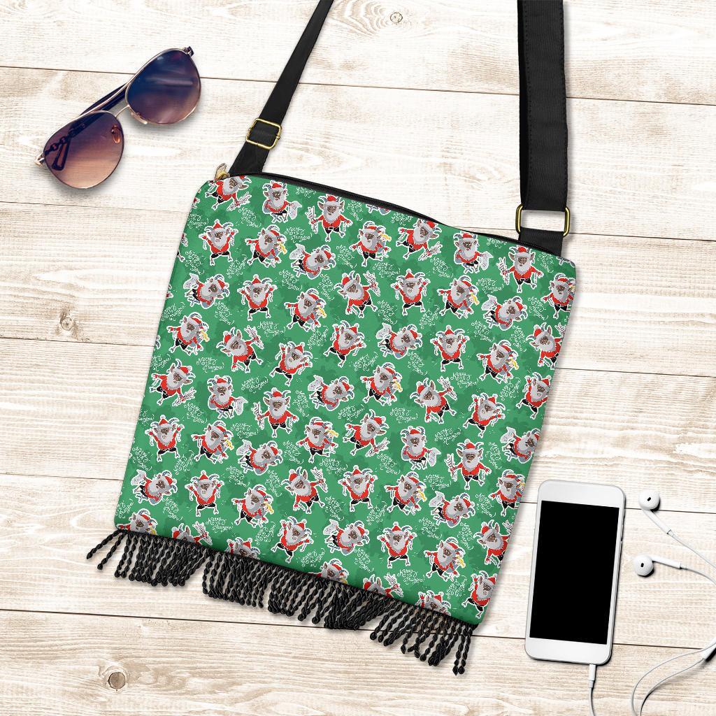 Krampus Print Pattern Crossbody bags-grizzshop