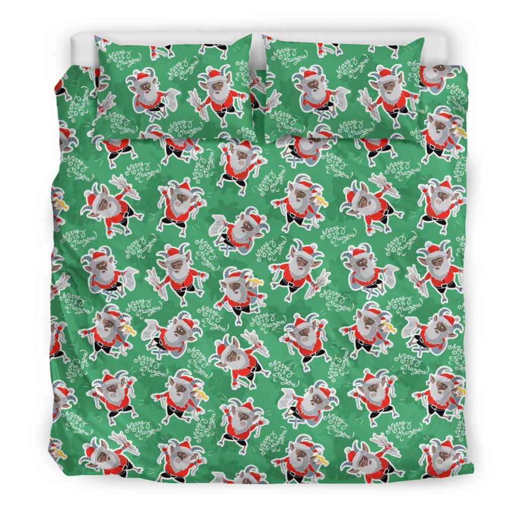 Krampus Print Pattern Duvet Cover Bedding Set-grizzshop