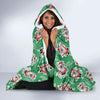 Krampus Print Pattern Hooded Blanket-grizzshop