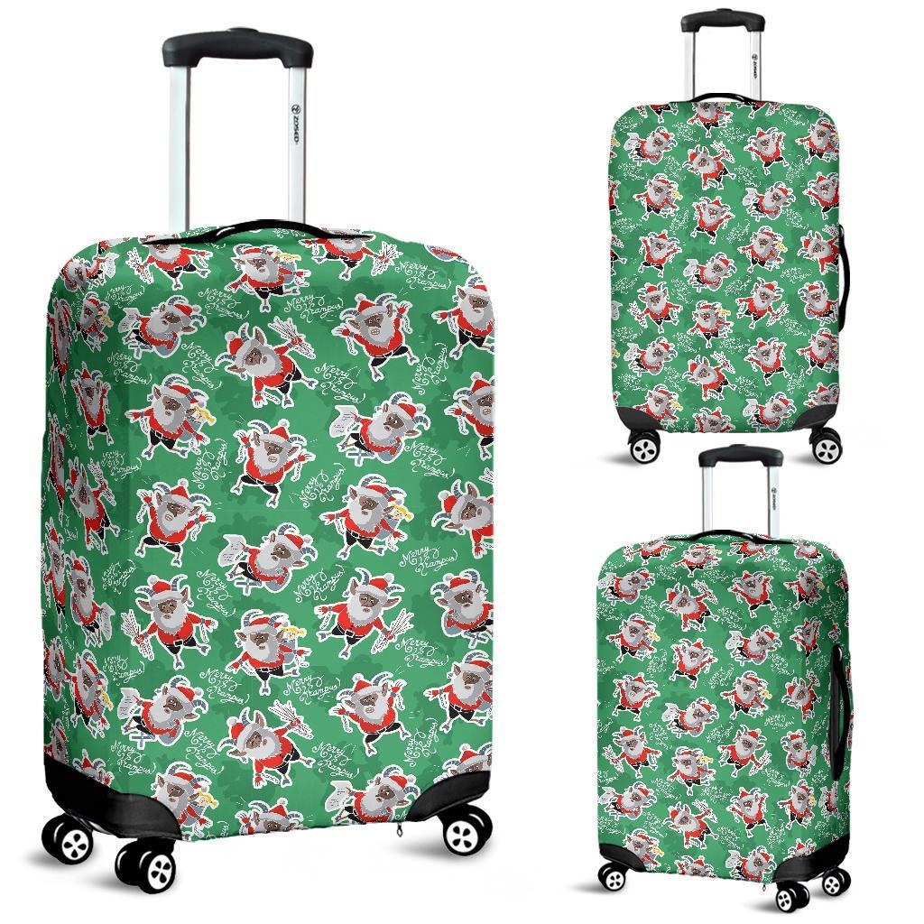 Krampus Print Pattern Luggage Cover Protector-grizzshop