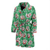 Krampus Print Pattern Men Long Robe-grizzshop