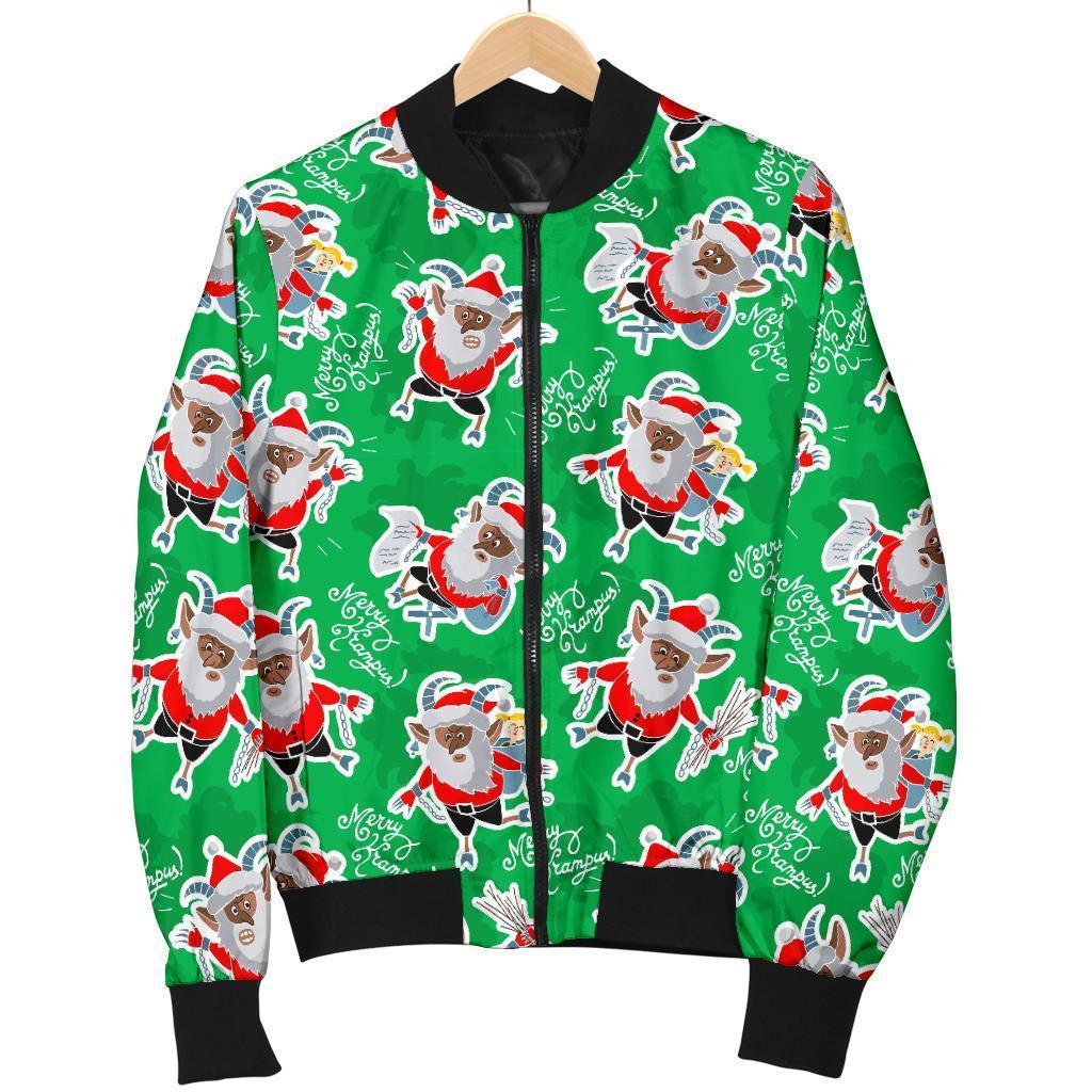 Krampus Print Pattern Men's Bomber Jacket-grizzshop