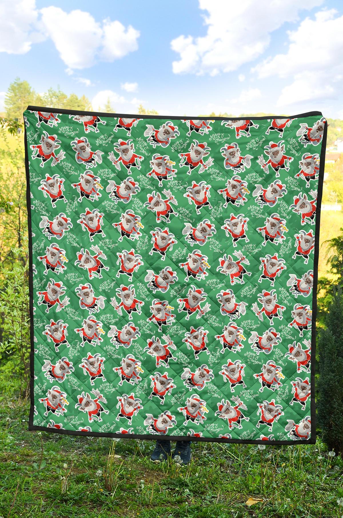 Krampus Print Pattern Quilt-grizzshop