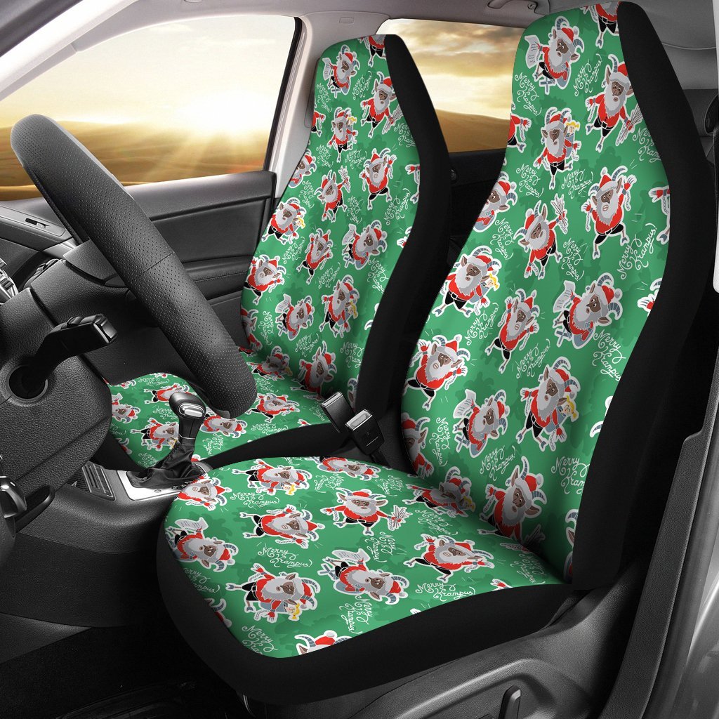 Krampus Print Pattern Universal Fit Car Seat Covers-grizzshop