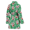 Krampus Print Pattern Women Long Robe-grizzshop