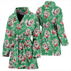 Krampus Print Pattern Women Long Robe-grizzshop