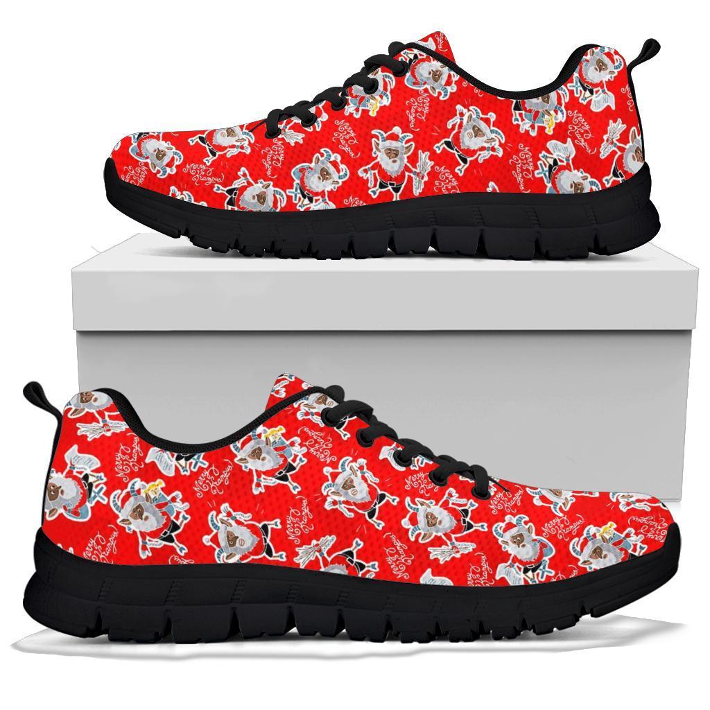 Krampus Christmas Print Pattern Sneaker Shoes For Men Women-grizzshop