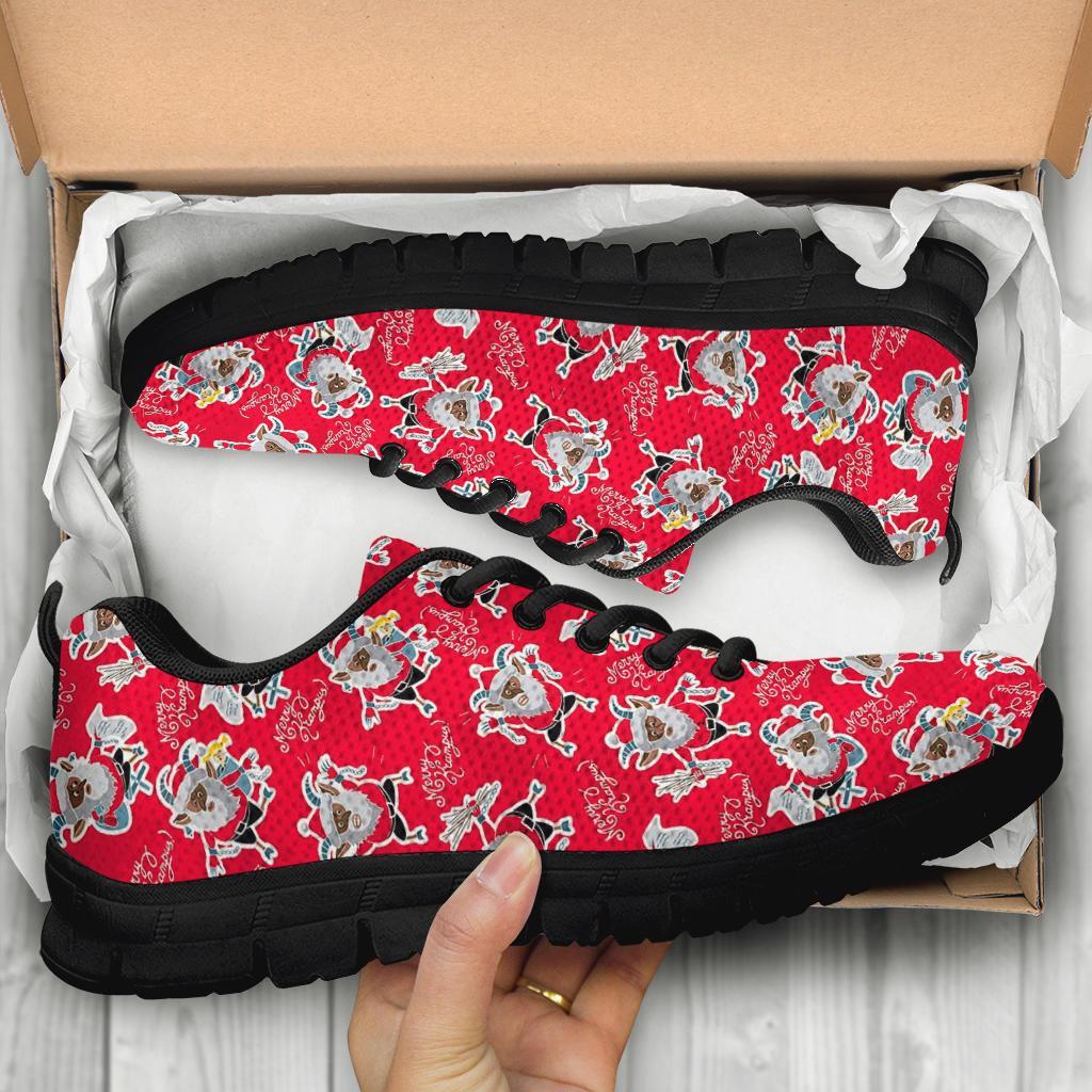 Krampus Christmas Print Pattern Sneaker Shoes For Men Women-grizzshop