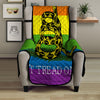 LGBT Gadsden Rainbow Flag Print Armchair Protector-grizzshop