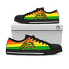 LGBT Gadsden Rainbow Flag Print Black Low Top Shoes-grizzshop