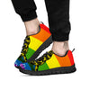 LGBT Gadsden Rainbow Flag Print Black Sneaker-grizzshop