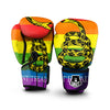 LGBT Gadsden Rainbow Flag Print Boxing Gloves-grizzshop