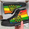 LGBT Gadsden Rainbow Flag Print High Top Shoes-grizzshop