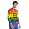 LGBT Gadsden Rainbow Flag Print Men's Sweatshirt-grizzshop
