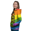 LGBT Gadsden Rainbow Flag Print Women's Hoodie-grizzshop