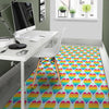 LGBT Heart Rainbow Print Pattern Floor Mat-grizzshop