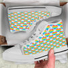 LGBT Heart Rainbow Print Pattern White High Top Shoes-grizzshop