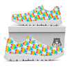 LGBT Heart Rainbow Print Pattern White Sneaker-grizzshop