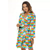 LGBT Heart Rainbow Print Pattern Women's Robe-grizzshop