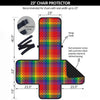 LGBT Plaid Rainbow Print Pattern Armchair Protector-grizzshop