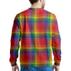 LGBT Plaid Rainbow Print Pattern Men's Sweatshirt-grizzshop