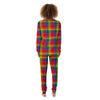 LGBT Plaid Rainbow Print Pattern Women's Pajamas-grizzshop