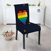 LGBT Pride 8 Bit Rainbow Pixel Heart Dining Chair Slipcover-grizzshop
