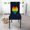 LGBT Pride 8 Bit Rainbow Pixel Heart Dining Chair Slipcover-grizzshop