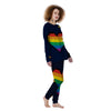 LGBT Pride 8 Bit Rainbow Pixel Heart Women's Pajamas-grizzshop