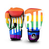 LGBT Pride Flag Pattern Print Boxing Gloves-grizzshop