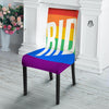 LGBT Pride Flag Pattern Print Dining Chair Slipcover-grizzshop