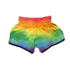 LGBT Pride Watercolor Rainbow Print Muay Thai Boxing Shorts-grizzshop