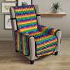 LGBT Stripes Abstract Rainbow Print Armchair Protector-grizzshop