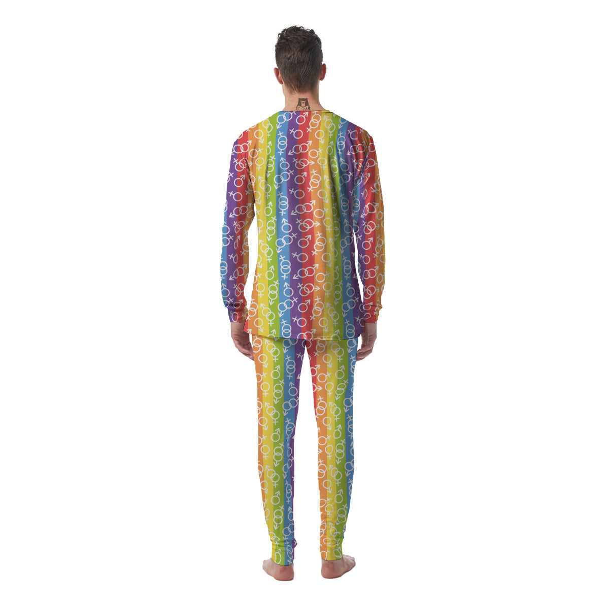 LGBT Symbols Rainbow Print Pattern Men's Pajamas-grizzshop