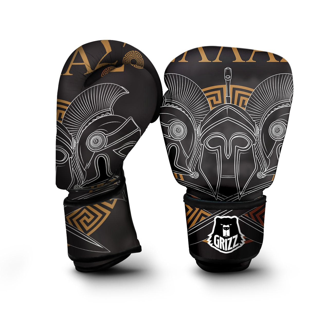 Labe Spartan Molon Print Boxing Gloves-grizzshop